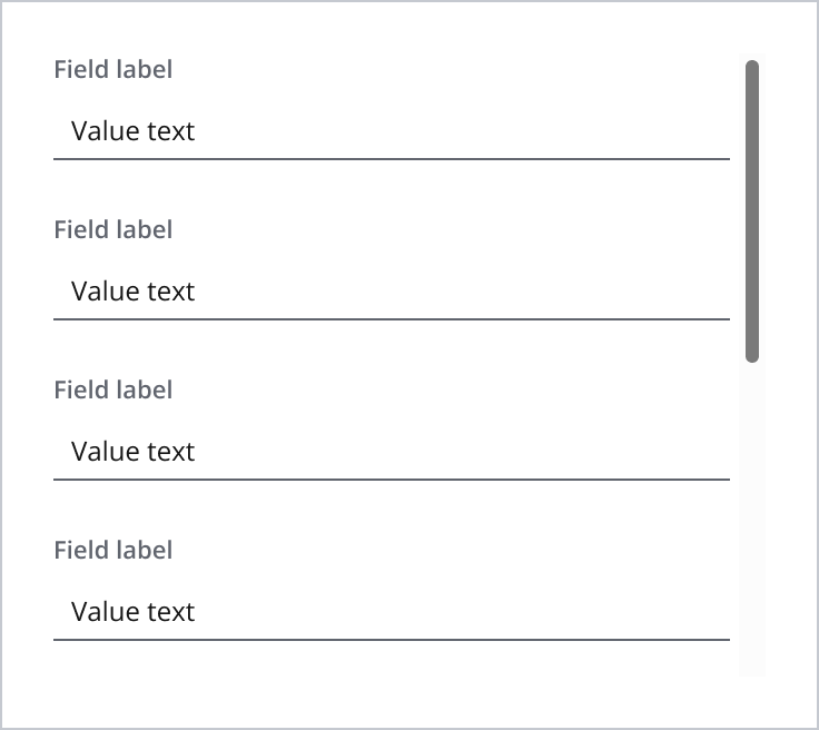 Example showing an overflowing form.